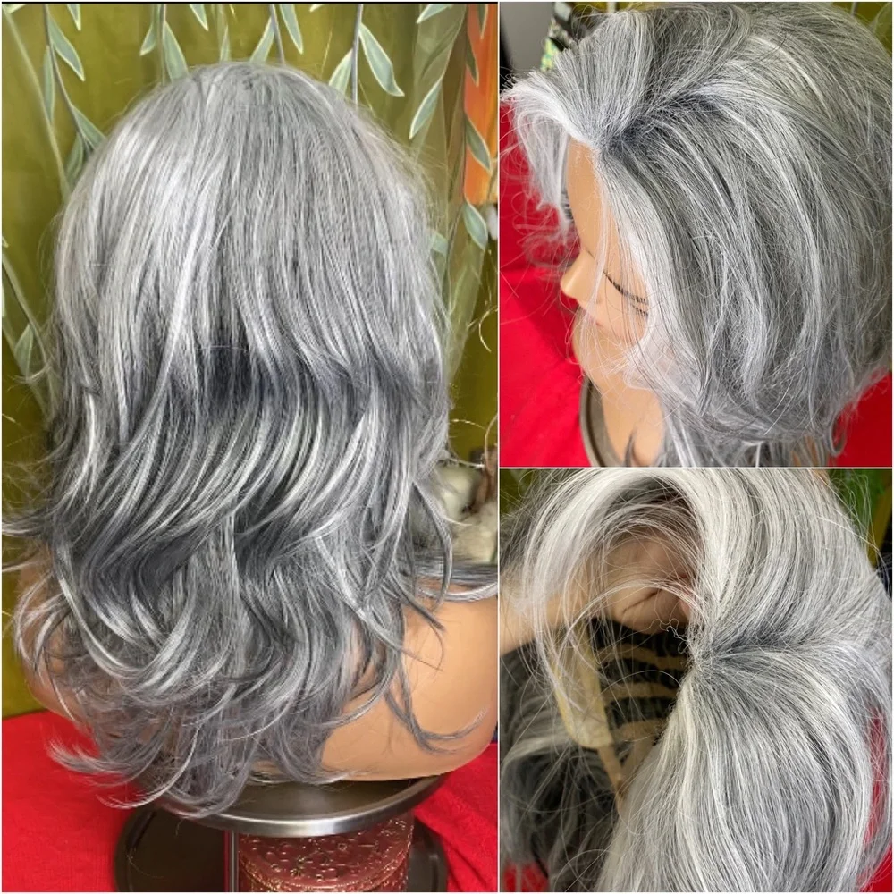 silver fox blowout volume wig